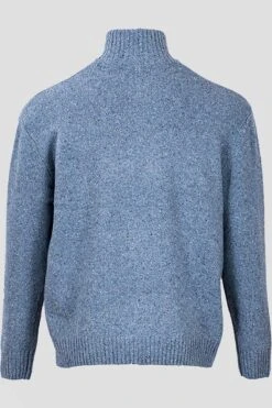 Men's Donegal Blend V-Neck Zip Sweater In Blue 5 Men's Donegal Blend V-Neck Zip Sweater In Blue -Fashion Clothing Accessories Store carraig donn mens donegal blend v neck zip sweater in blue 834376
