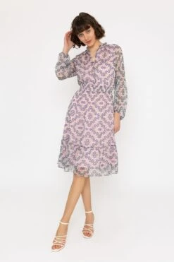 Mia Midi Dress In Pink Print -Fashion Clothing Accessories Store carraig donn mia midi dress in pink print 196622