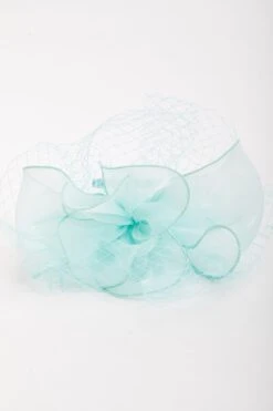 Mint Hairband Fascinator With Net & Feathers -Fashion Clothing Accessories Store carraig donn mint hairband fascinator with net feathers 128056