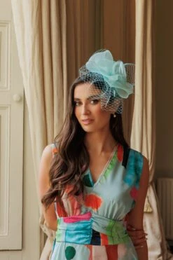 Mint Hairband Fascinator With Net & Feathers -Fashion Clothing Accessories Store carraig donn mint hairband fascinator with net feathers 498003