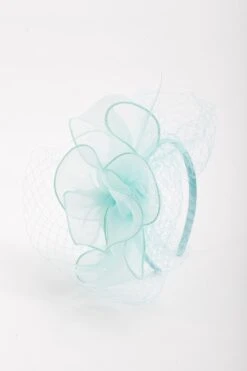 Mint Hairband Fascinator With Net & Feathers -Fashion Clothing Accessories Store carraig donn mint hairband fascinator with net feathers 989136