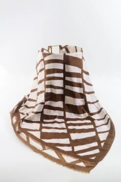 Mono Print Scarf In Brown -Fashion Clothing Accessories Store carraig donn mono print scarf in brown 736970
