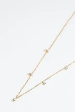 Multi Stone Necklace In Gold -Fashion Clothing Accessories Store carraig donn multi stone necklace in gold 824673