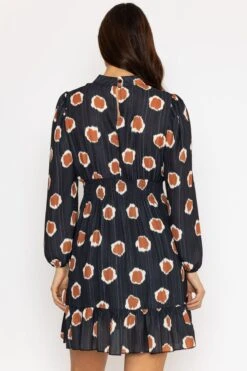 Nadia Mini Dress In Black Print -Fashion Clothing Accessories Store carraig donn nadia mini dress in black print 319549