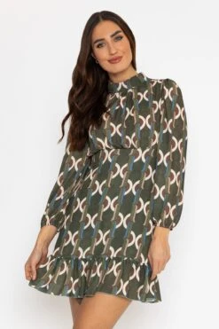 Nadia Mini Dress In Khaki