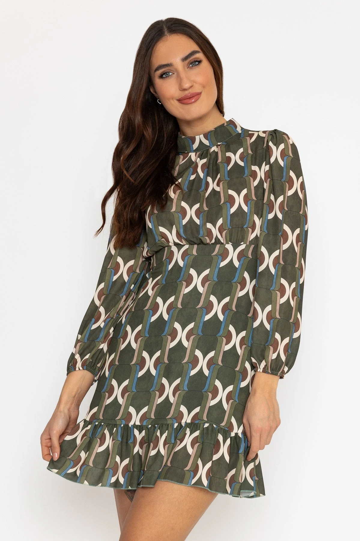 Nadia Mini Dress In Khaki 3 Nadia Mini Dress In Khaki