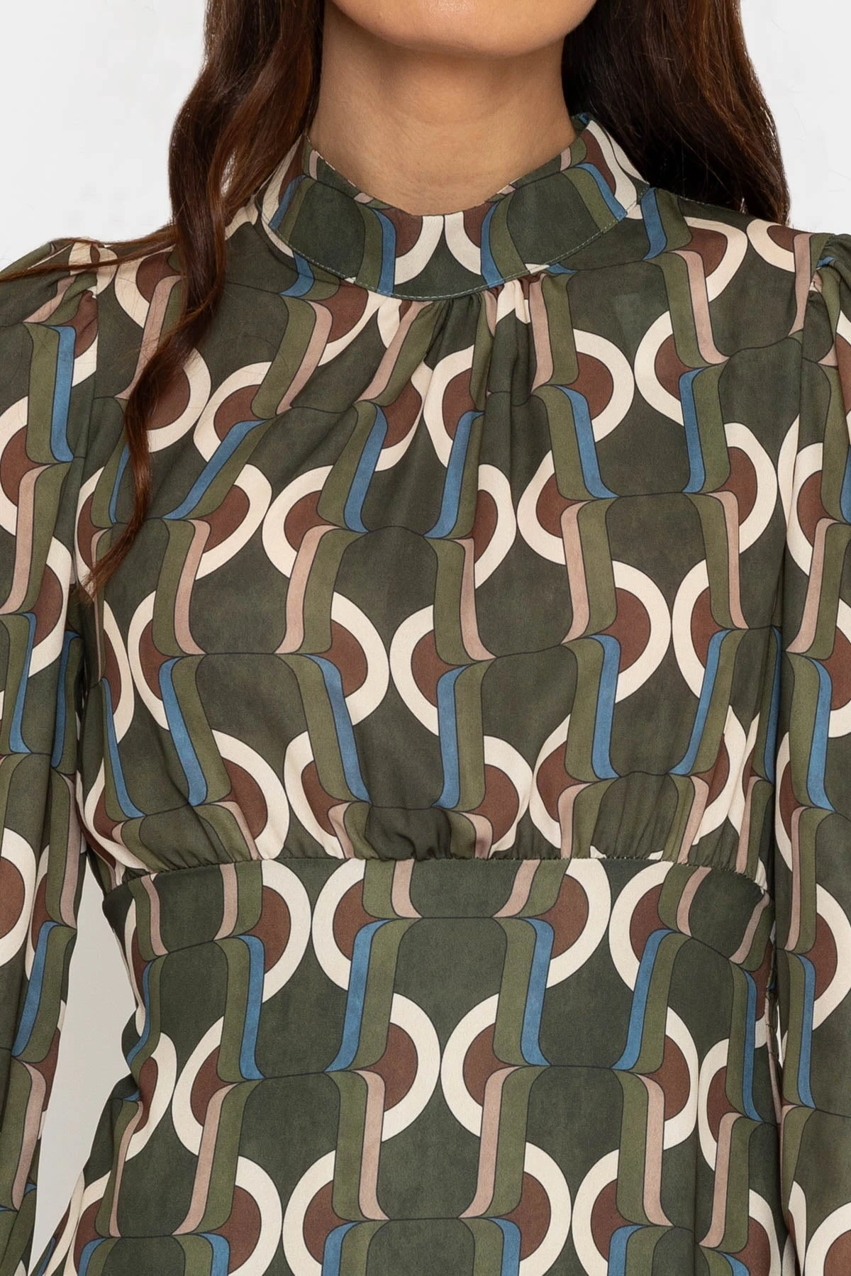 Nadia Mini Dress In Khaki 4 Nadia Mini Dress In Khaki - Image 2