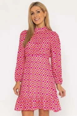 Nadia Mini Dress In Pink Print
