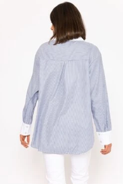 Navy Candy Striped Shirt -Fashion Clothing Accessories Store carraig donn navy candy striped shirt 962370