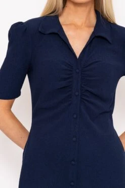Navy Jersey Crinkle Dress -Fashion Clothing Accessories Store carraig donn navy jersey crinkle dress 959499