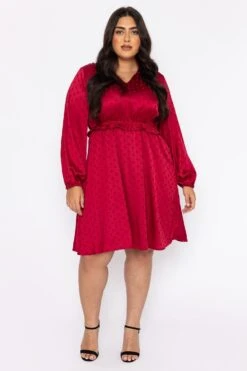 Nicola Dress In Red -Fashion Clothing Accessories Store carraig donn nicola dress in red 129017