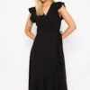 Nicole Midi Wrap Dress In Black -Fashion Clothing Accessories Store carraig donn nicole midi wrap dress in black 910274