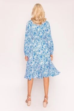 Norah Dress In Blue Print -Fashion Clothing Accessories Store carraig donn norah dress in blue print 404032
