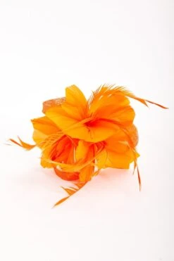 Orange Feather Flower Fascinator -Fashion Clothing Accessories Store carraig donn orange feather flower fascinator 285230