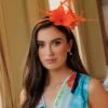 Orange Feather Flower Fascinator 2 Orange Feather Flower Fascinator -Fashion Clothing Accessories Store carraig donn orange feather flower fascinator 962216