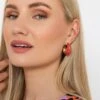 Orange Open Hoop Earrings -Fashion Clothing Accessories Store carraig donn orange open hoop earrings 634005