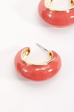 Orange Open Hoop Earrings 7 Orange Open Hoop Earrings -Fashion Clothing Accessories Store carraig donn orange open hoop earrings 827615