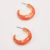 Orange Wave Hoop Earrings 2 Orange Wave Hoop Earrings -Fashion Clothing Accessories Store carraig donn orange wave hoop earrings 890766