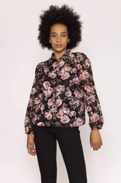 Organza Floral Blouse In Print