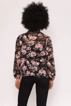 Organza Floral Blouse In Print -Fashion Clothing Accessories Store carraig donn organza floral blouse in print 931380