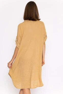 Oversized Linen Shirt In Camel -Fashion Clothing Accessories Store carraig donn oversized linen shirt in camel 797477