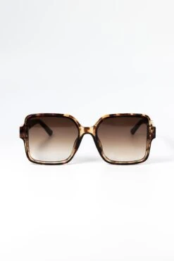 Oversized Tortoise Shell Sunglasses With Gold Detail -Fashion Clothing Accessories Store carraig donn oversized tortoise shell sunglasses with gold detail 435894