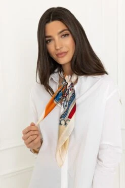 Paisley Neckerchief Scarf In Orange -Fashion Clothing Accessories Store carraig donn paisley neckerchief scarf in orange 811415