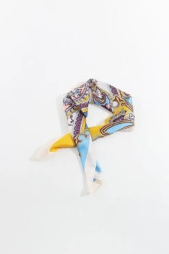 Paisley Neckerchief Scarf In Yellow