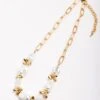 Pearl And Gold Beaded Necklace -Fashion Clothing Accessories Store carraig donn pearl and gold beaded necklace 931020