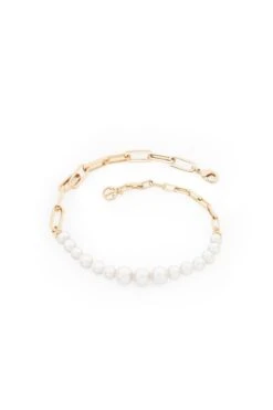 Pearl & Chain Link Bracelet
