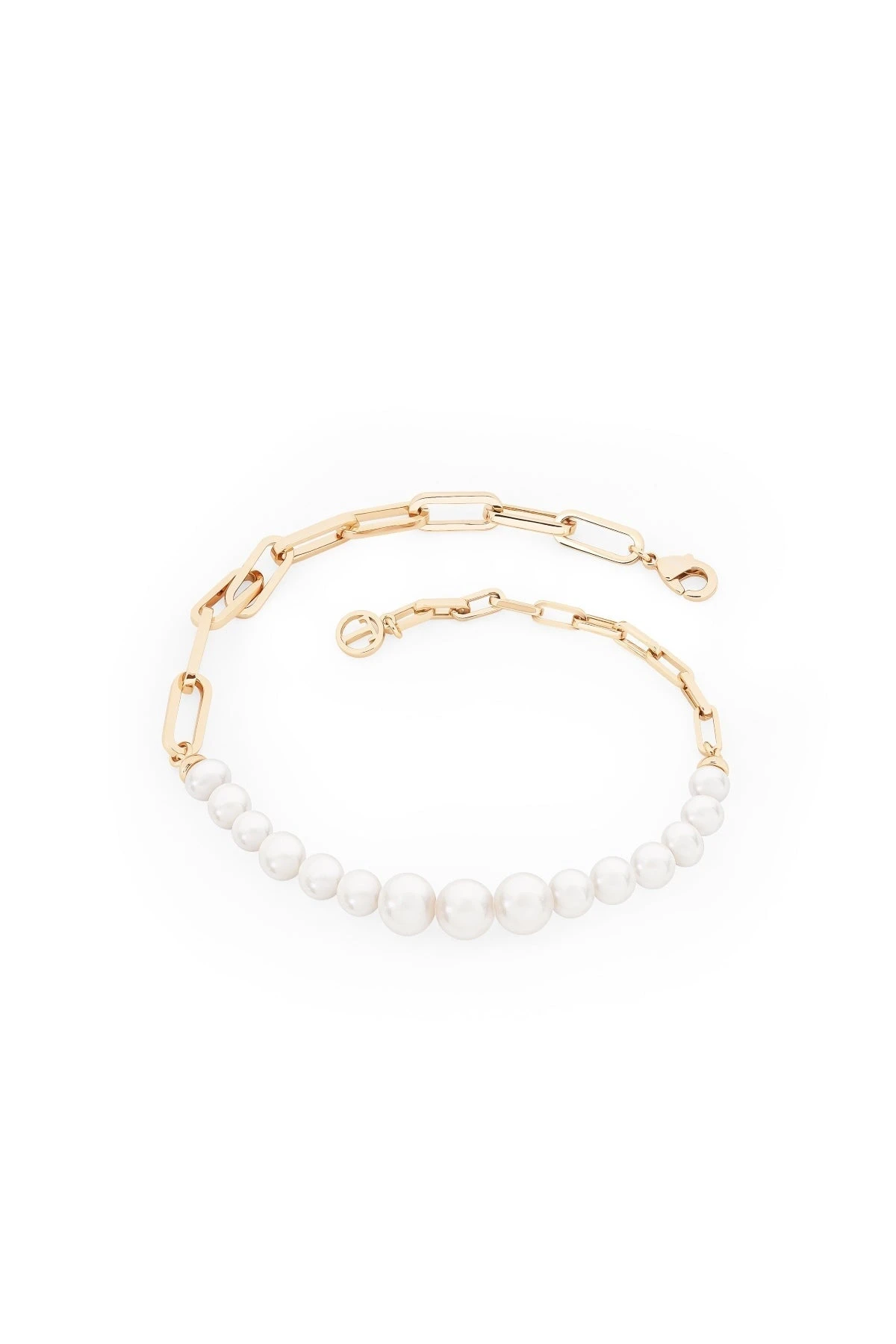 Pearl & Chain Link Bracelet 3 Pearl & Chain Link Bracelet