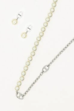 Pearl Link Earrings - Soul Special -Fashion Clothing Accessories Store carraig donn pearl link earrings soul special 183895