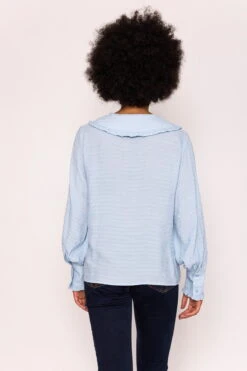 Peter Pan Blouse In Light Blue -Fashion Clothing Accessories Store carraig donn peter pan blouse in light blue 795572