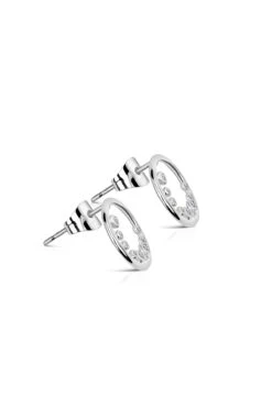 Petite Circular Earrings With Clear Stones -Fashion Clothing Accessories Store carraig donn petite circular earrings with clear stones 126880