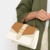 Petite Contrast Tote Bag In Beige -Fashion Clothing Accessories Store carraig donn petite contrast tote bag in beige 312961