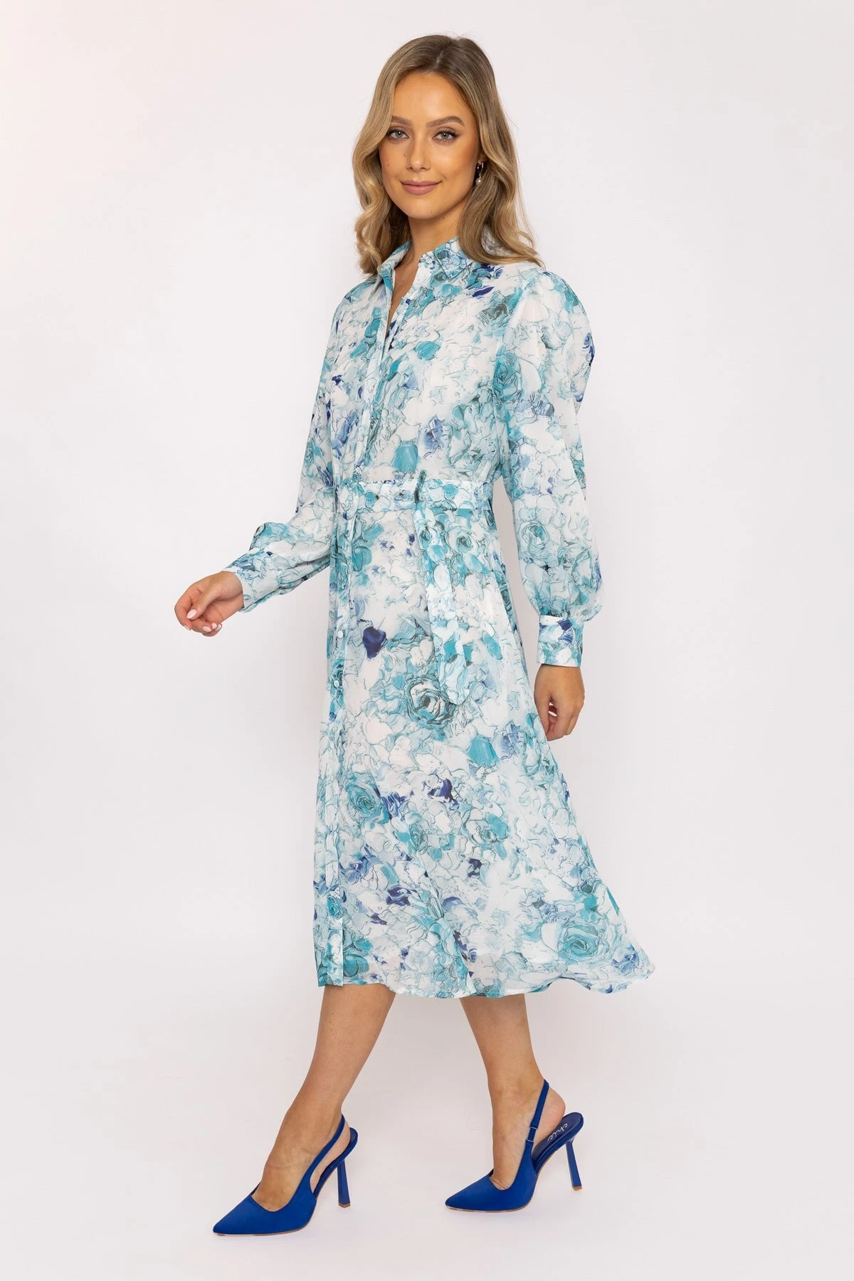 Phoebe Blue Midi Dress 6 Phoebe Blue Midi Dress - Image 4