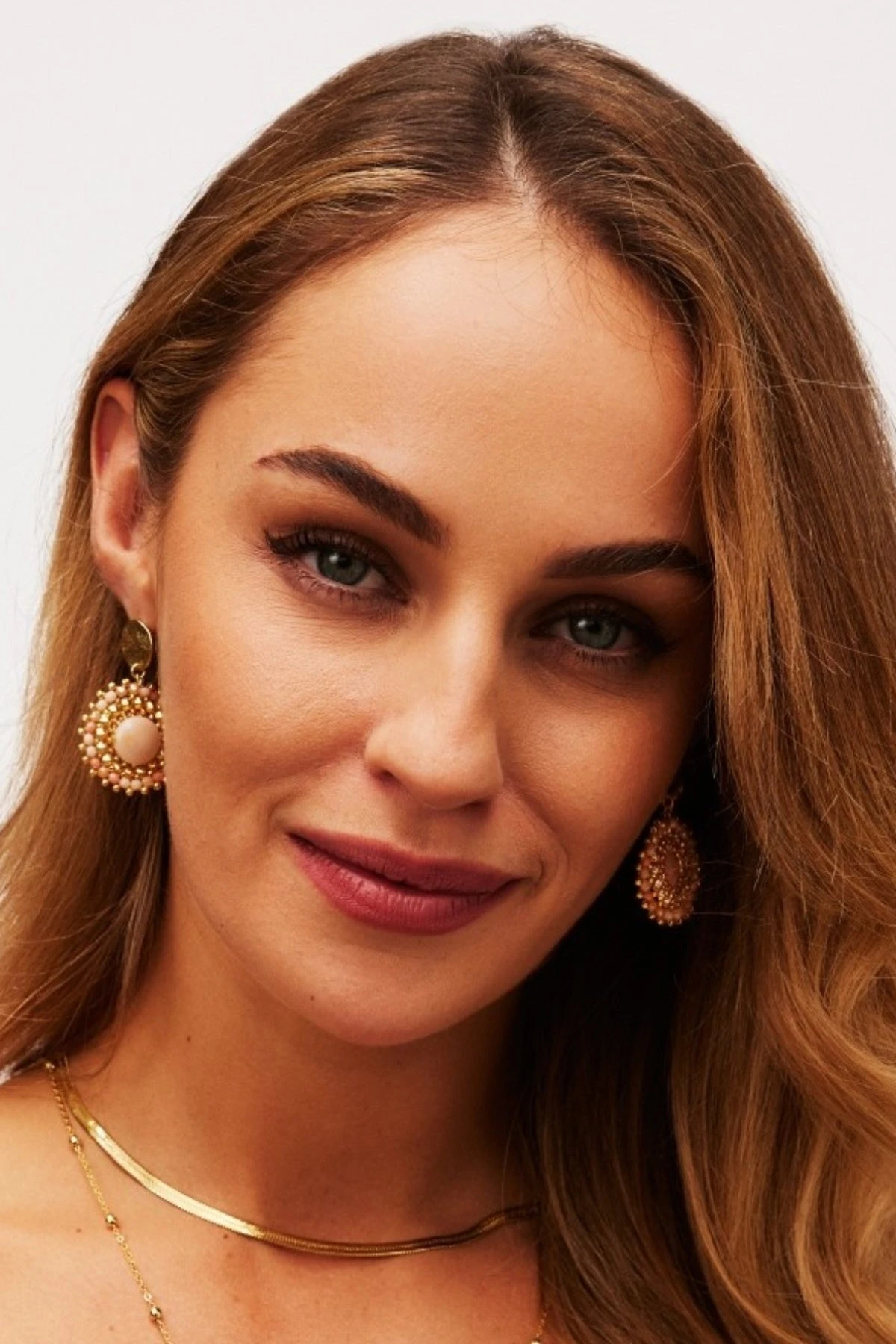 Pink Aventurine Gemstone Statement Earrings 3 Pink Aventurine Gemstone Statement Earrings