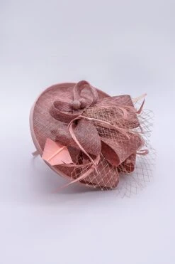 Pink Hairband Net & Feather Fascinator -Fashion Clothing Accessories Store carraig donn pink hairband net feather fascinator 221004