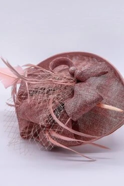 Pink Hairband Net & Feather Fascinator -Fashion Clothing Accessories Store carraig donn pink hairband net feather fascinator 945306