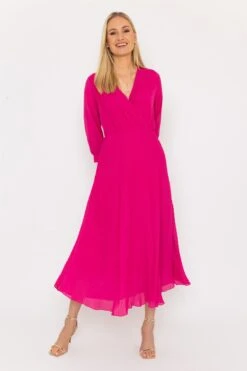 Pink Hannah Midi Dress -Fashion Clothing Accessories Store carraig donn pink hannah midi dress 631367