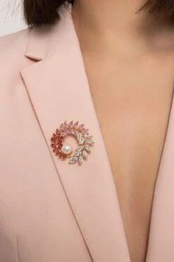 Pink Pearl Brooch