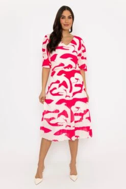 Pink Printed Michaela Dress 18 Pink Printed Michaela Dress -Fashion Clothing Accessories Store carraig donn pink printed michaela dress 385825