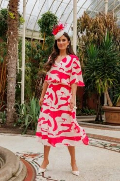 Pink Printed Michaela Dress