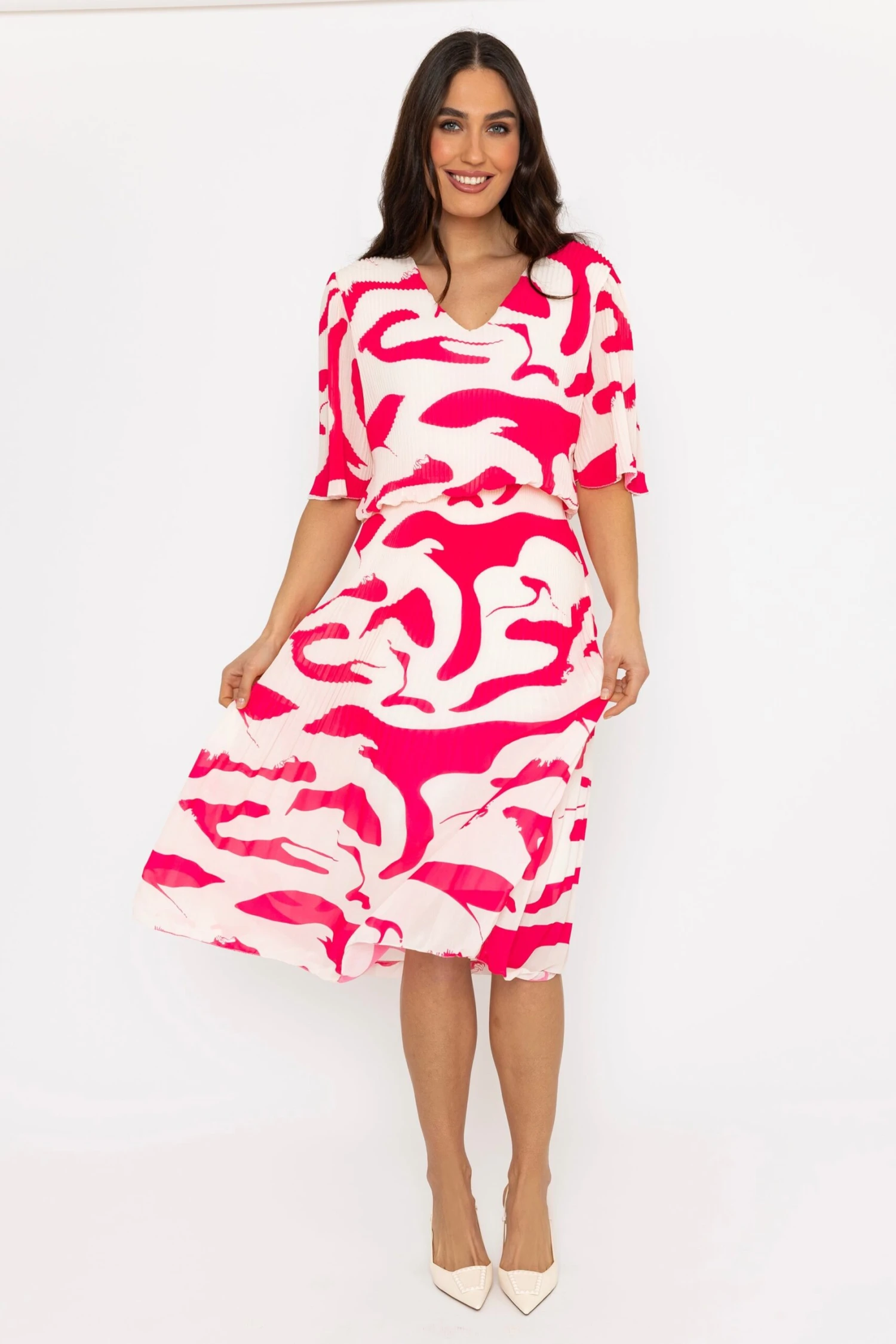 Pink Printed Michaela Dress 11 Pink Printed Michaela Dress - Image 9