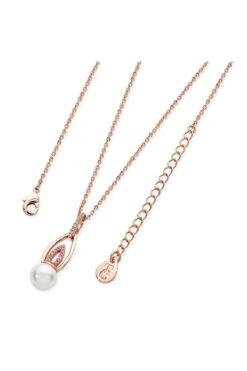 Pink Stone Flame Drop Pendant