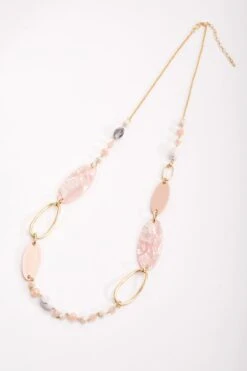 Pink Tortoise Link Necklace