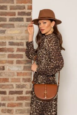 Pleated Midi Dress In Animal Print 12 Pleated Midi Dress In Animal Print -Fashion Clothing Accessories Store carraig donn pleated midi dress in animal print 170064