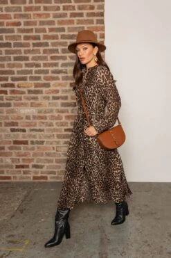 Pleated Midi Dress In Animal Print 13 Pleated Midi Dress In Animal Print -Fashion Clothing Accessories Store carraig donn pleated midi dress in animal print 420729