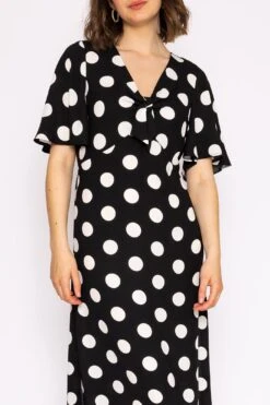 Polka Dot Dress In Black -Fashion Clothing Accessories Store carraig donn polka dot dress in black 499009