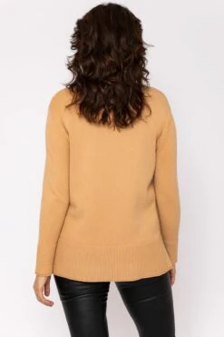 Polo Knit Jumper In Camel -Fashion Clothing Accessories Store carraig donn polo knit jumper in camel 144216